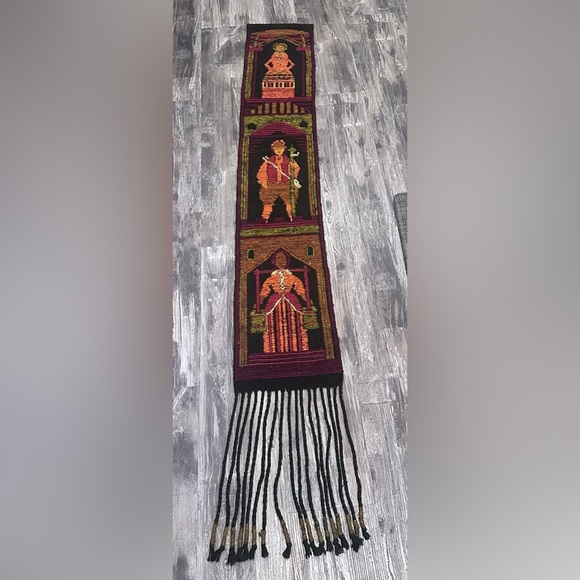 Vintage Polish Folk Art Handwoven Wool Kilim Wall Tapestry - Picture 1 of 7